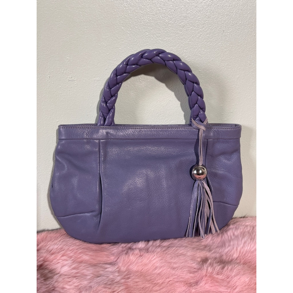 Women's Furla Leather Tote Bag Purple